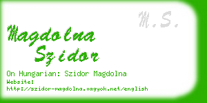 magdolna szidor business card